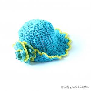 Crochet Summer Hat Pattern Toddler Child Crochet Sun Brim ...