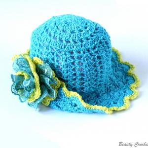 Crochet Summer Hat Pattern Toddler Child Crochet Sun Brim ...